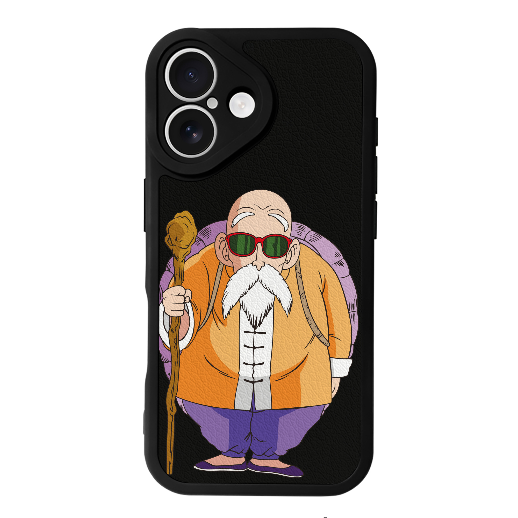 （画像用） ドラゴンボール 亀仙人（かめせんにん） DRAGON BALL Master Roshi Kame Sennin 【iPhone 16シリーズ対応】シリコンスマホケース（レザー調） 材質：シリコン